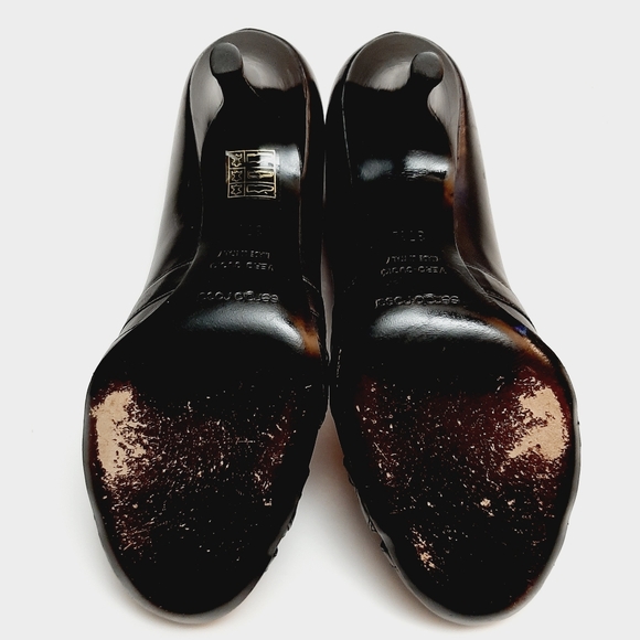 SERGIO ROSSI Italy Elegant Genuine Leather Black High Heel Shoes Sz 7.5 Eur 37.5 - Picture 12 of 14